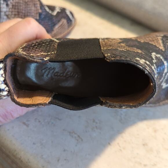 Madewell Style AA184 The Regan Boot in Snake Embossed Leather Women's Size 5.5 - Picture 11 of 13